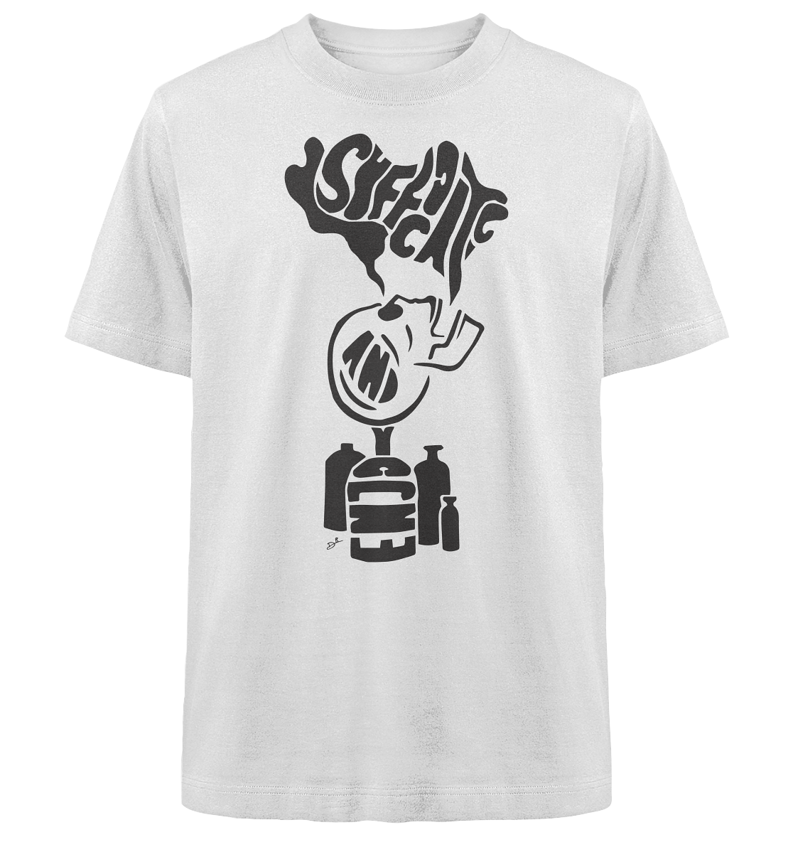 SUFFOCATE AND ENJOY - Heavy Oversized Organic Shirt