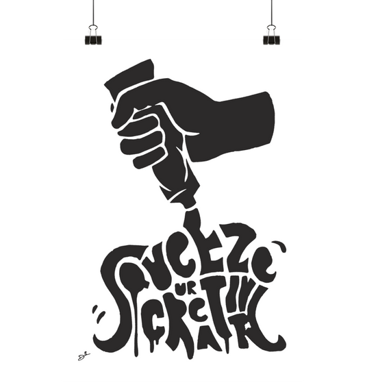 SQUEEZE YOUR CREATIVITY - Poster Din A4 (hoch)